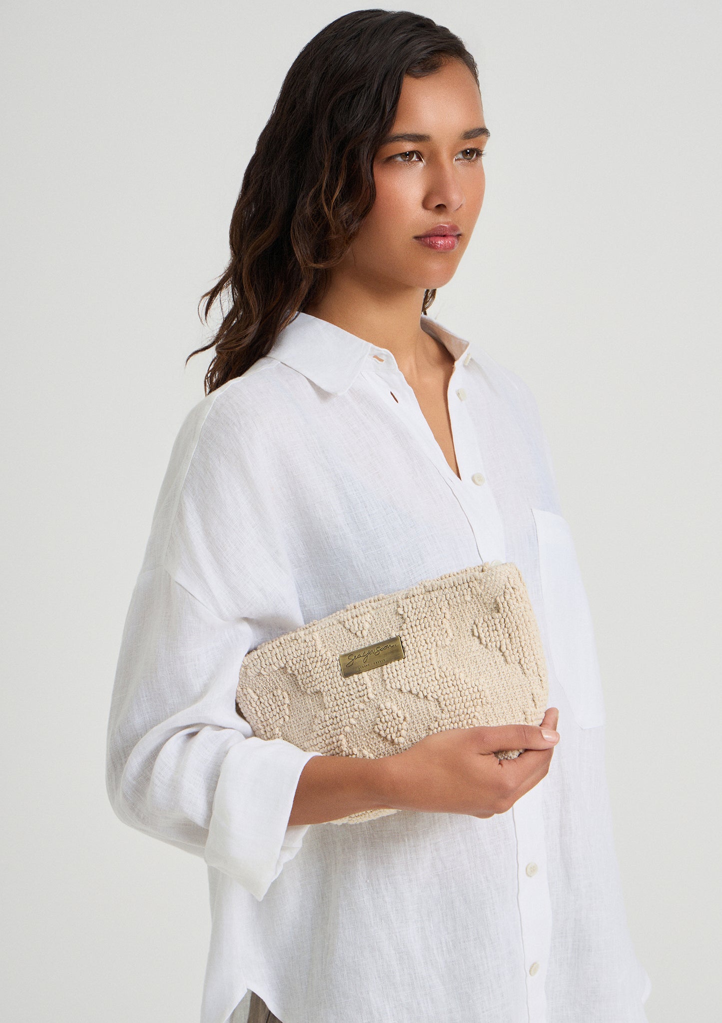 Marsala Mini Clutch natur / Vorbestellung