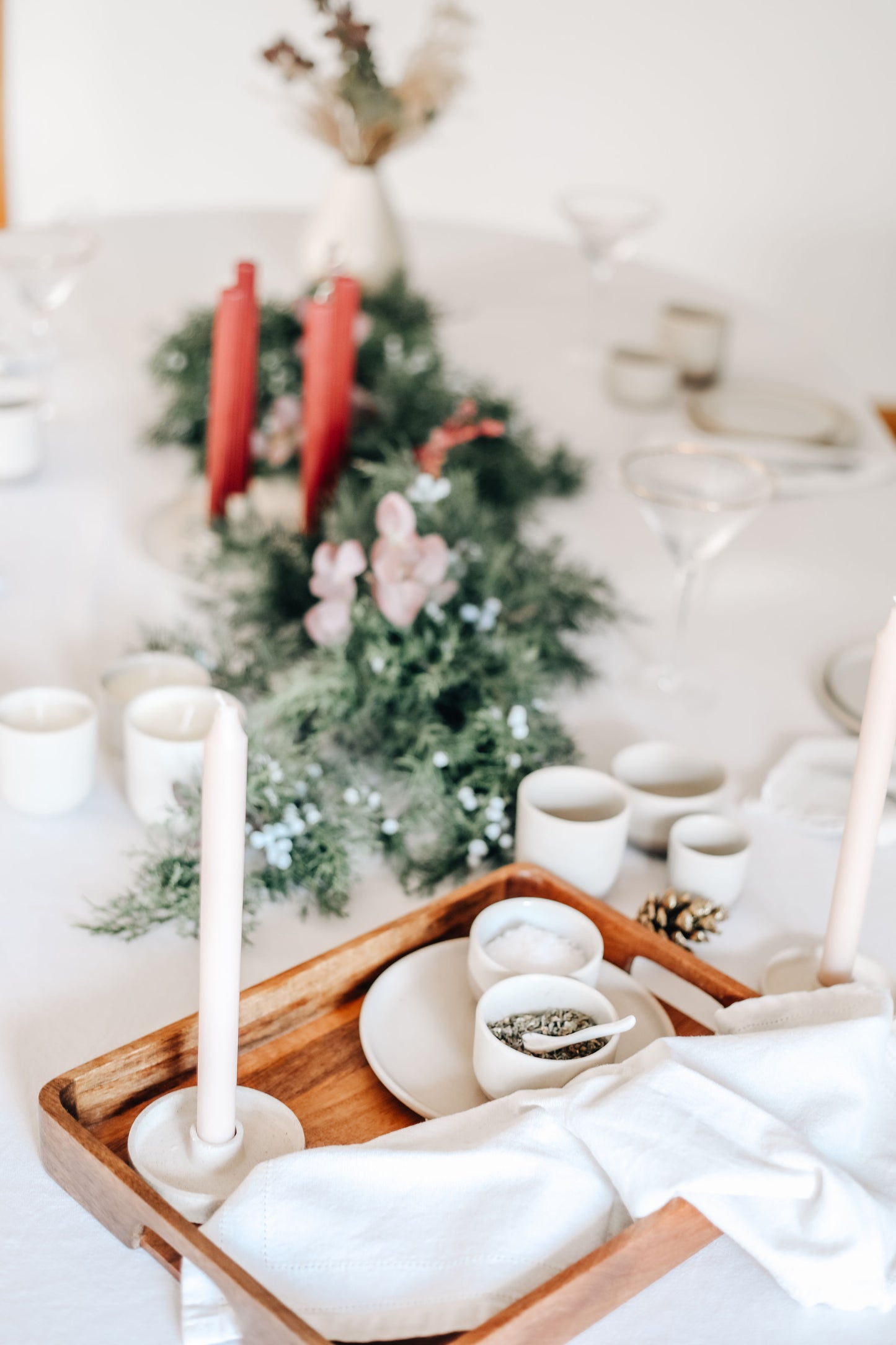 Einzelner Kerzenhalter aus Keramik – handgefertigt in Südspanien