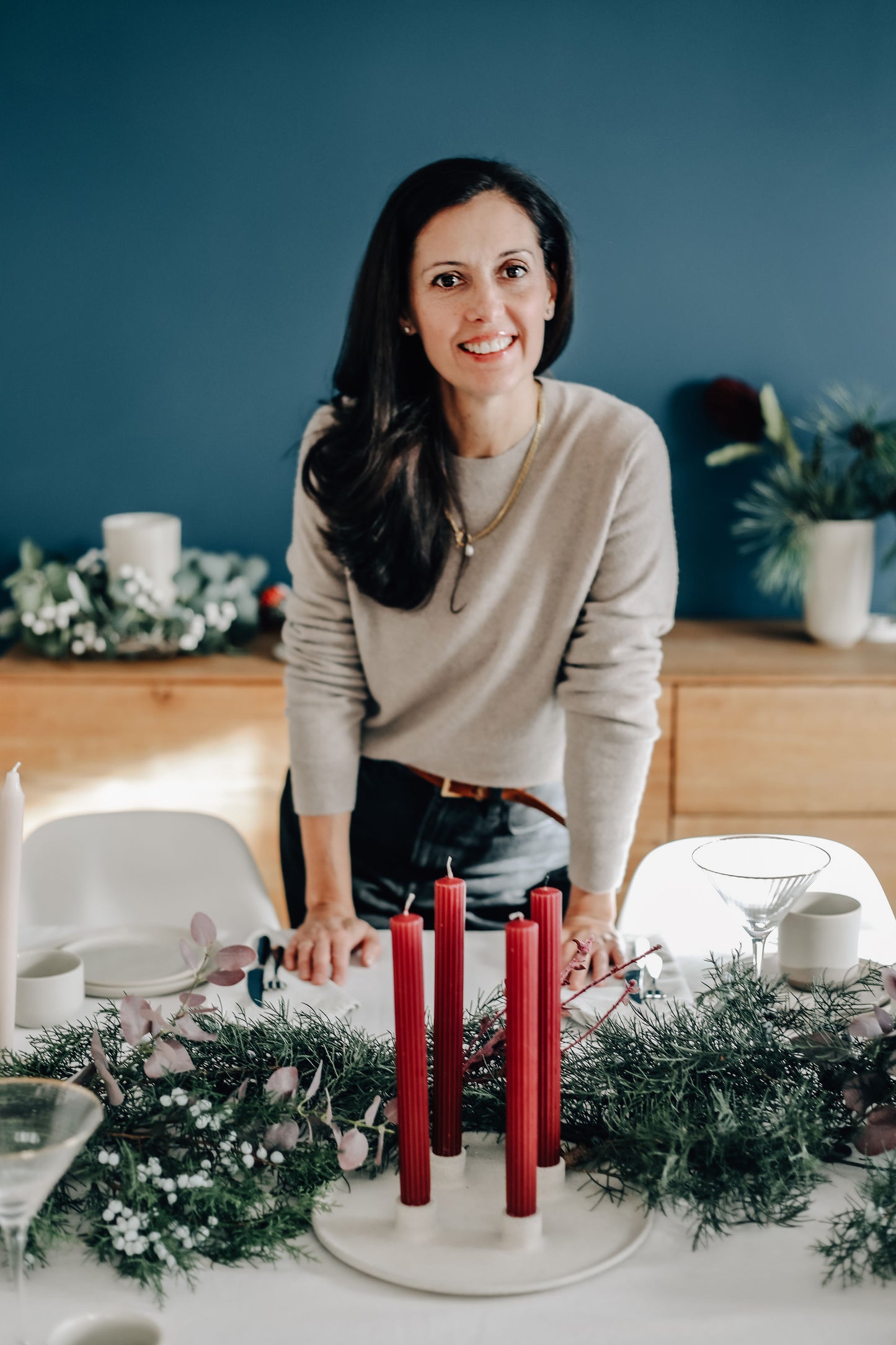 Runder Adventskerzenhalter - handgemacht in Spanien